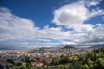 View of Athens and Mount Lycabettus