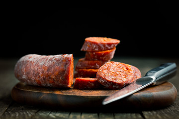 sliced chorizo sausage