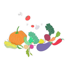 Green vegetables healthy food text