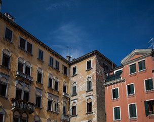 Fototapeta na wymiar Typical historic architecture in Venice Italy