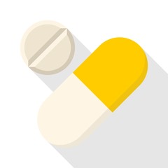 Pills icon with long shadow
