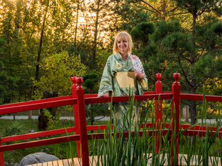 Beautiful woman in kimono