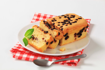 sponge cake with chocolate chips
