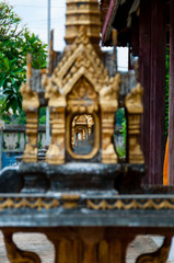 Fototapeta na wymiar Mini Golden temple Close up in Asia