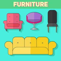 Furniture abstract icon 
