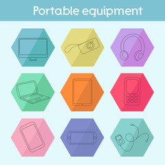 Gadget modern flat icon vector illustration