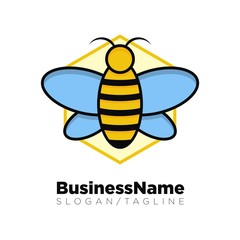 Honey Bee logo icon Vector