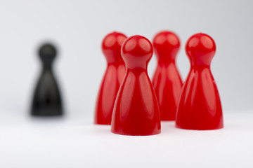 Conceptual game pawns.