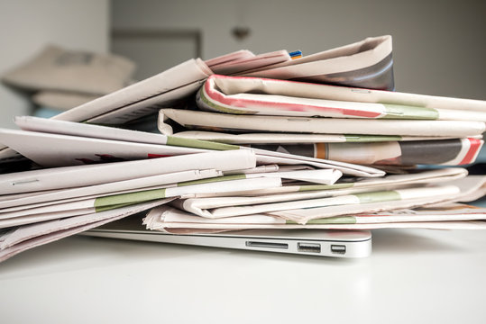 Stack of newspapers
