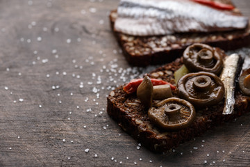 Open sandwich or smorrebrod