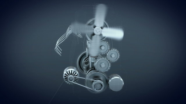 the crankshaft, the stroke of the pistons