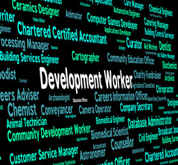 Development Worker Means Blue Collar And Career