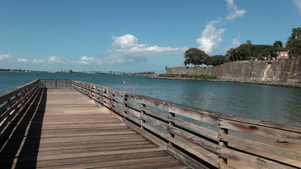 San Juan Puerto Rico pier Fort Morro sea wall HD 1688