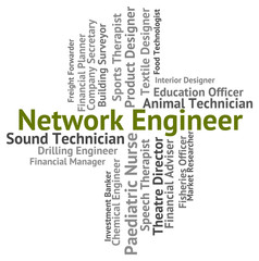 Network Engineer Indicates Global Communications And Career