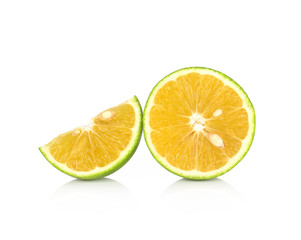 Orange slice isolated on white background