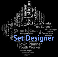 Set Designer Shows Designed Employee And Occupation