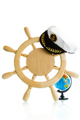 Decorative wooden steering wheel