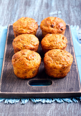 Fruit and nut, carrot muffins