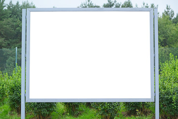 Blank billboard at parking