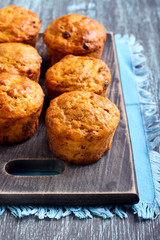 Fruit and nut homemade muffins