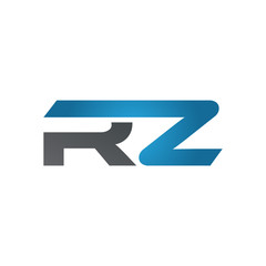 RZ company linked letter logo blue