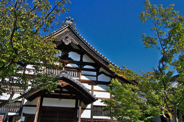 Closeup on a building in the Kodaiji temple complex, Kyoto