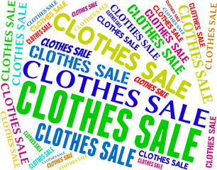Clothes Sale Shows Cheap Fashion And Garments