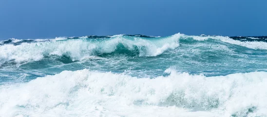 Papier Peint photo Côte Vagues dans la mer