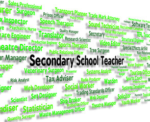 Secondary School Teacher Shows Senior Schools And Career