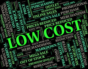 Low Cost Means Reasonably Priced And Sale