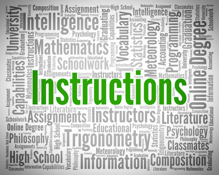 Instructions Word Represents Reference Manual And Booklet