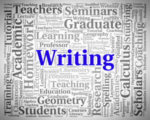 Writing Word Indicates Text Penmanship And Script