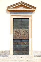 old   door    in italy old ancian wood and traditional