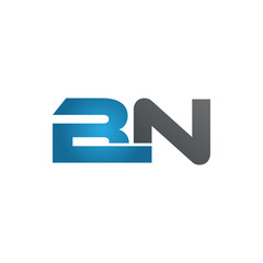 BN company linked letter logo blue