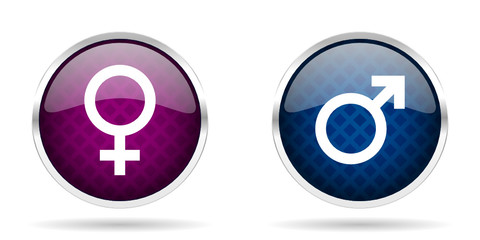 male female gender vector icons 