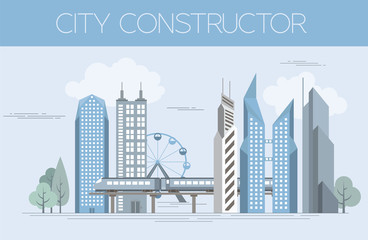 Great city map creator. Colour version. House constructor. House