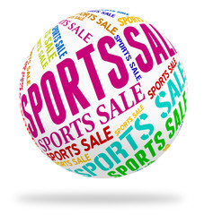 Sports Sale Indicates Physical Recreation And Bargain