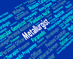 Obraz premium Metallurgist Job Means Expert Words And Researching