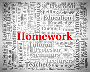 Homework Word Means Learning Education And Task