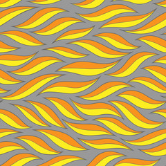 abstract two-tone gray yellow leaves