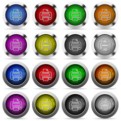 Set of color print web buttons