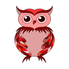 funny pink owl