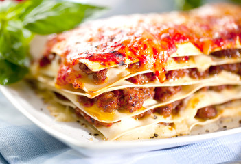 Frischgemachte Lasagne 