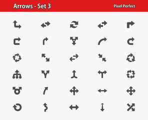 Arrows Icons. Professional, pixel perfect icons optimized for both large and small resolutions. EPS 8 format.