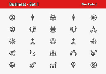 Business Icons. Professional, pixel perfect icons optimized for both large and small resolutions. EPS 8 format.