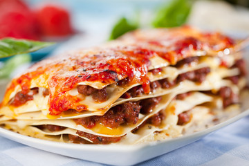 Frischgemachte Lasagne 