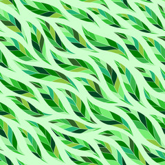 green abstract colorful leaves