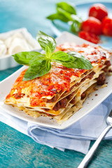 Frischgemachte Lasagne 