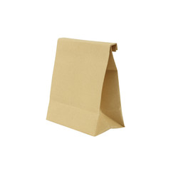 Paper bag isolated on white background