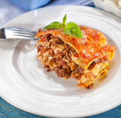 Frischgemachte Lasagne 